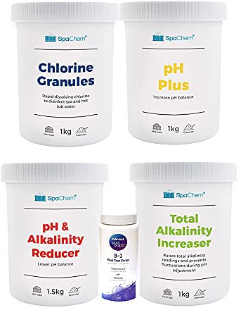 SpaChem Chlorine Starter Kit Basic 1kg Packs for Hot Tubs, Spas, Pools & Inflatable Spas