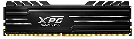 ADATA XPG Modulo di memoria GAMMIX D10 DDR4, Gaming-DRAM, 3200 MHz 16GB (1x16GB), Desktop Arbeitsspeicher, Supporto XMP 2.0, Nero