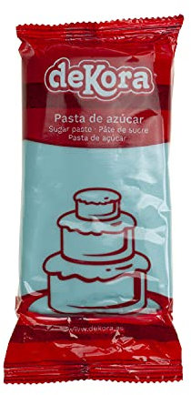 Dekora - Kuchendeko Fondant Himmelblau - Tortenfondant Zuckerpaste für Torten und Cupcakes - Rollfondant für die Herstellung aller Arten von Dekorationen - Einfaches Formen - 250 g