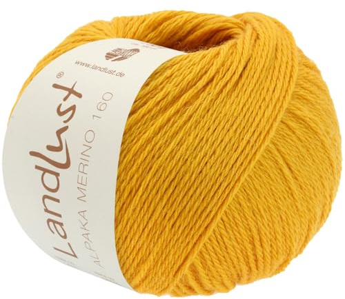 LANA GROSSA Landlust Alpaka Merino 160 | Klassisch verzwirntes Garn aus Merino & Alpaka | Handstrickgarn aus 50% Schurwolle & 50% Alpaka (Baby) | 50g Wolle zum Stricken & Häkeln | 160m Garn FB 422