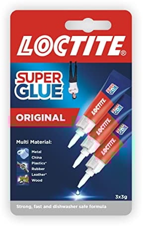 Loctite 2818700 Universal, Strong All Purpose Adhesive for Repairs, Clear Glue for Various Materials, Easy to Use Instant Super Glue Liquid, Transparent, Maxi Trio 3 x 3 g