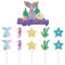 11Pc Mermaid Happy Birthday Cake Toppers,Mermaid Cake Toppers for Girls,Girls MermaidBirthday Cake.Decorations,MermaidCupcake Toppers.for Girl,Kids,Women Baby Shower Birthday.Mermaid Party Supplies
