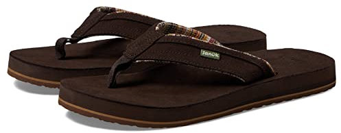Sanuk Herren Ziggy Suede Flipflop, Braun, 43 EU