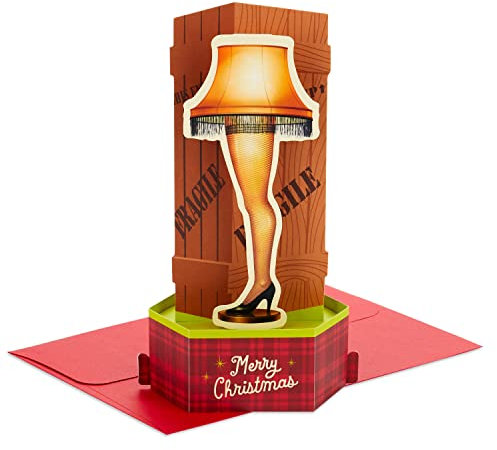 Hallmark Paper Wonder Pop-Up-Weihnachtskarte (A Christmas Story Leg Lamp)