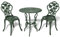 BULANED 3-TLG. Bistro-Set, Gartenset Tisch Und Stühle, Balkon Möbel Für Kleinen Balkon, Terrassenmöbel, Balkonset, Balkonmöbel, Aluminiumguss Grün