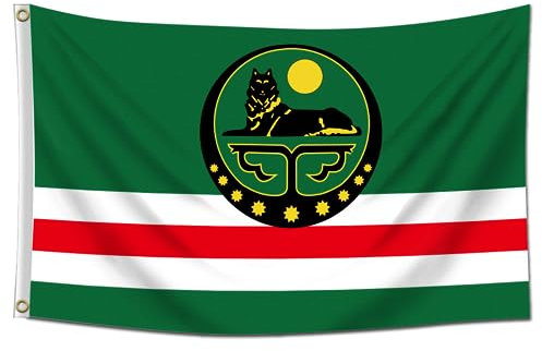 Flagge Russland Flagge Tschetschenien Flagge Wasserdicht Hängende Flagge Nicht Verblassen Flagge Zimmer Im Freien Dekoration Hängende Dekoration