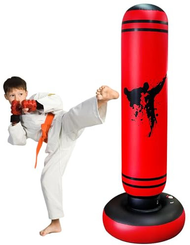 ZHUYNXIR Boxsack für Kinder, freistehender Boxsack für Kinder, Standsäcke, Taekwondo, De-Stress-Boxsack für Erwachsene, 160 cm hoch.