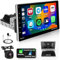 Inefala 2G+64G Autoradio 1 Din Android 15 avec Wireless Carplay GPS Navi WiFi - 9 Écran Tactile Autoradio Android Auto Bluetooth Mirror Link Radio FM/RDS USB MIC RCA SWC Caméra de Recul