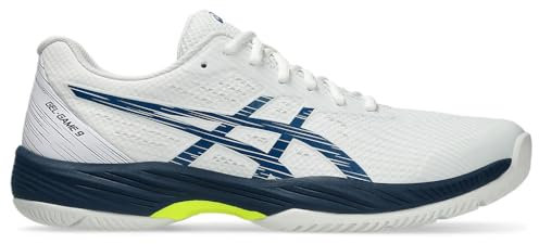 ASICS Herren Gel-Game 9 Sneaker, White Mako Blue, 46.5 EU