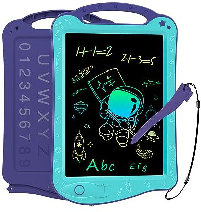 HOMESTEC Schreibtafel 8,5 Zoll, Buntes Display, LCD Elektronische Maltafel für Kinder zum Notieren/Zeichnen, Optimaler Papierersatz, Kinderspielzeug ab 3 Jahre