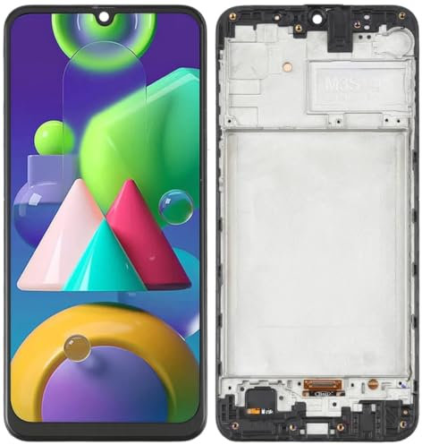 tradebit LCD-Display und Touchscreen, Ersatzbildschirm für Samsung Galaxy M21 M30 M30s M31 OLED Rahmen, Ersatzteile für Smartphone