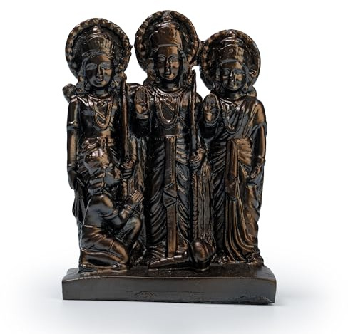 Tarini Gallery God Ram Darbar Statue Sculpture Idol Bhagwan Murti Figurine Decorative Showpiece for Home Office Pooja Ghar Temple Décor and Gifting (Ram Darbar)