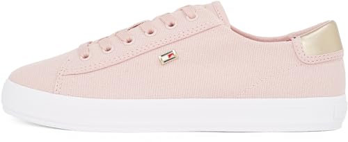 Tommy Hilfiger Baskets Vulcanisées Femme Canvas Lace Up Élégantes, Rose (Foggy Pink), 41
