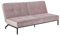 möbelando Schlafsofa >Perugia< in Dusty Rose, Polyester, Stahl - 198x87x95cm (BxHxT)