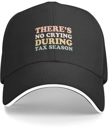 Baseballmütze Basecap There's No Crying During Tax Season Shirt - Suncap Geschenk für CPA-Buchhalter Baseballkappe Hip Hop Herrenmütze Damen
