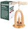 Weihnachtspyramide aus Holz mit Kerzenhaltern (RG001-1), 35,6 cm