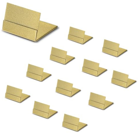 PODUFF Lot de 12 porte-numéros de table dorés en métal avec boîte de rangement – Idéal pour les mariages, anniversaires et fêtes