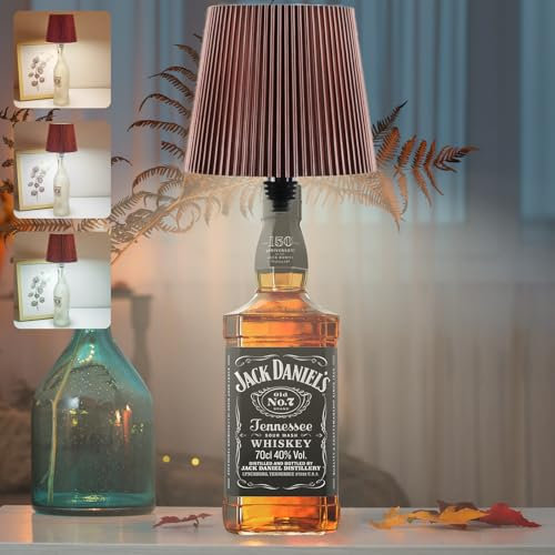 ZoneYan Led Flaschenlampe, Led Akku Flaschenlampe, Flaschenlicht, Ip54 Wasserdichte Kabellose Touch-Tischlampe, Flaschenleuchte Perfekt für Den Innen- und Außenbereich, Restaurants und Bars (braun)