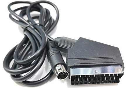 Kadagg 1,8 m/RGBS SCART OFC Cavo Adattatore per Console di Gioco Cavo Scart 9 Pin Pin/C Pin Console Retro Gaming Nero Plastica
