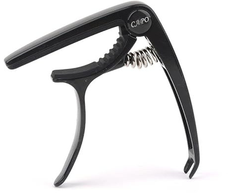 Kapodaster für Gitarre Capo Mit 5 Plektren, für Alle Gitarren Geeignet - Gitarren Equipment, Guitar Chord Presser - Schwarz