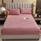 Extra Deep Bed Sheet,Autumn And Winter Warm Crystal Velvet Bedding Sheets, Deep Pocket Solid Color Queen Bed Cover Mattress Topper,Rose Red,180x200cm+25cm (3pcs)
