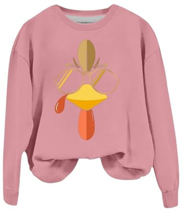 Lightweitht Damen-Sweatshirt, Pullover, Tops, Passform, lässig, für Tarot- und Brauen, klassisches Sweatshirt, Weihnachtskleidung für Damen, rose, L