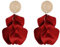 TTPSRY Pendientes para Mujer Pendientes Fashion Simple Pendientes Borla Pétalos de Colores Pendientes Hipoalergénicos Joyería Pendientes Moda Joyas(Rojo)