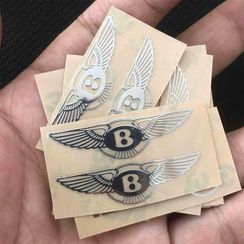 XTRDGHUG Emblem Badge Auto Aufkleber, Für Bentley Mulsanne Continental Flying Bentayga Continental GT, Auto Styling Dekorative Autozubehör, Wasserdicht Staubdicht Ersatzteile