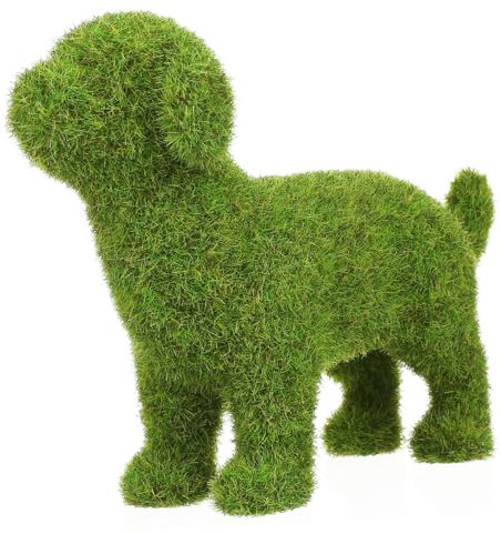 HYTROVE 1 Stück Beflocktes Welpenornament Hundeformschnitt Maulkorb Dackel Außendekoration Rohraufsätze Heimdekoration Beagle Figur Buchsbaum Gartenornament Rassetiere