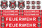 15x Feuerwehr Aufkleber Set – Selbstklebend & Wetterfest – Perfekt für Auto, Boot, Modellbau, Kinderfahrzeuge & RC Cars – Hochwertige Premiumfolie, UV-Schutzlaminiert (Feuerwehr)