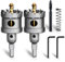 METOTY 2 Stück 45mm lochsäge metall，Hartmetall Lochsäge,Hartmetall Bohrer,mit Ein zusätzlicher nitrierter Stufenführungsbohrer gratis und L-Wrench,für Stahl Eisen Aluminum Metall