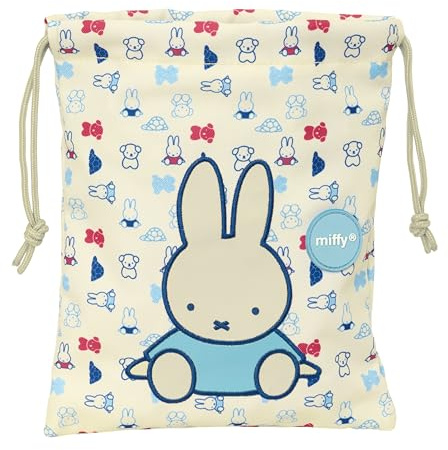 safta MIFFY BUDDY Lunch Bag, Tasche für Snacks, Qualität und maximale Widerstandsfähigkeit, für Mahlzeiten, Freizeit, 20 x 25 cm, Pastellbeige, M, Casual