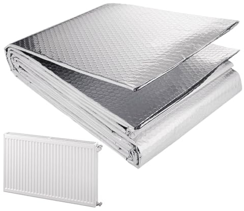 Thermalisolationsfolie - Strahlungssperrrolle, doppeltes Schicht reflektierender Hitzeschild | Umweltfreundlich 5 m x 60 cm Aluminiumfutter für Van Decke, Treibhausisolierung oder -Upgrade