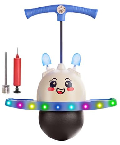 Jumping Ball Kids, Light-Up Trick Jumper, Adjustable Rope Length, Bouncy Outdoor Sports Equipment, Fun Exercise Toy for Girls Boys Adults, Sturdy Load-Bearing Up To 100kg