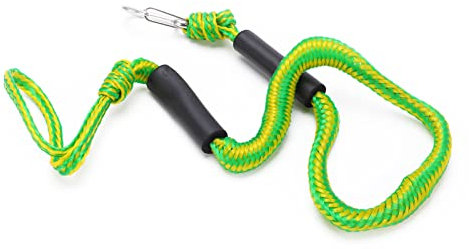 Ligne de Quai élastique, Corde D'amarrage Marin élastique avec Boucle de Forme en D, Force de Traction 2t 3,6-4,9 Pieds / 1,1-1,5 M de Docker de Docker Corde de Bateau Vert pour Kayak