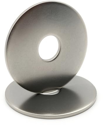 Unterlegscheiben aus Edelstahl: M4 x 20 mm – Stärke 1,25 mm | Flache Unterlegscheibe M4 x 20 mm | Edelstahl A2 (V2A/AISI 304) | für Schrauben, Muttern, Bolzen: 50 Stück ProRaje