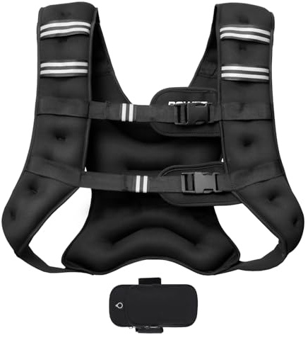 POWER GUIDANCE Gewichtsweste 6-20LB (2.7-9kg) Fix, Neopren Wasserdicht & Atmungsaktiv, Verstellbarer Brustgurt (89-127cm), Mit Staufach für Fitness, Laufen, CrossFit