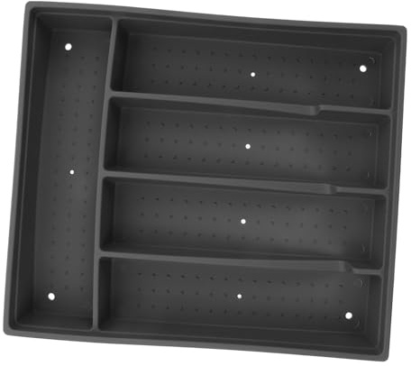 VALICLUD Silverware Drawer Organizer with Multiple Compartments Thickened Reusable Utensil Tray for Kitchen and Office Storage Scratch Resistant Silverware Holder Tray Fits for Forks Spoons