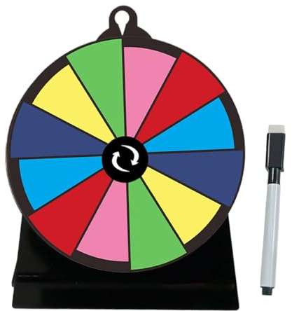 Spinner-Rad für Preise – Spiel buntes Rad Spinner mit Ständer – Glücks-Drehteller multifunktional für Partys, Supermärkte, Karneval, Spendenaktionen, Veranstaltungen, Aufführungen kommerziell