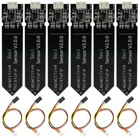 APKLVSR Bodenfeuchtesensor,Feuchtigkeitssensor,Hygrometer-Analog Modul, Kapazitiver Soil Moisture Sensor Modul Kompatibel mit Arduino(6 Stück)