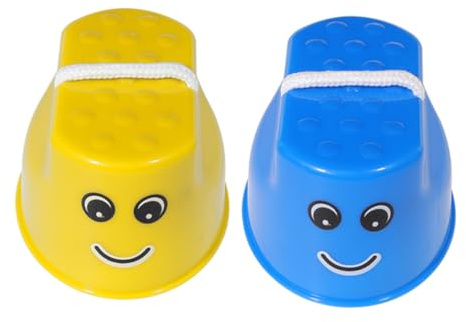LRXIYODE 2 Stück Teiliges Stelzen mit Anti rutsch massagepunkten Robuste Balance Laufstelzen für Kindergarten und Bewegungstraining Farbiges Outdoor Balance Koordinationstraining