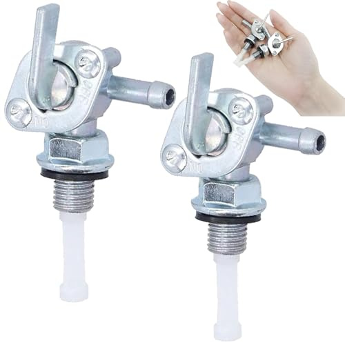 Seutmrou 2 Pièces Robinet Essence Groupe Electrogene, M10*1.25MM Robinet de Reservoir d'Essence, Commutateur de Carburant de Réservoir de Gaz, Commutateur de Carburant pour Véhicule Terrain VTT Moto