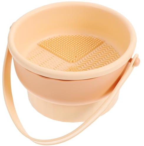 HOMSFOU Makeup Brush Cleaner Tool Brush Small Size Lightweight Tpr Pp Material for Women