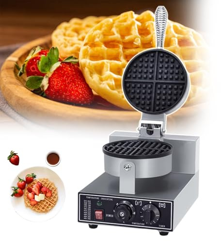 forestalk Electric Waffle Cone Maker Machine - Nonstick Surface, Stainless Steel Body for Ice Cream Cones and Egg Rolls, Ideal for Home and Commercial Use