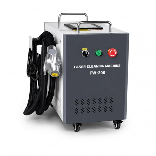 Fiber Laser Pulsed Cleaning Machine 200W/ 300W Laser Cleaner Machine For Wood/Metal Rust/Oil/Paint Removal No Damage Base Material 220V (200W)