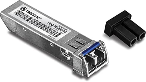 TRENDnet, TEG-MGBS10, SFP auf RJ45 Mini-GBIC, für Singlemode-Glasfaser, Entfernungen bis zu 10 km (6.2 Meilen), Gigabit-SFP-Modul, IEEE 802.3z Gigabit Ethernet