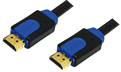 LogiLink CHB1102 - HDMI High Speed mit Ethernet (v1.4) Kabel, 2x 19-pin Stecker (Gold), schwarzes Kabel, 2m, Retail Colour Box
