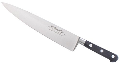 K SABATIER - Cuisine 25 Cm Gamme Authentique - Acier Inoxydable - Manche Noir - 100% Forge - Entièrement Fabrique en France