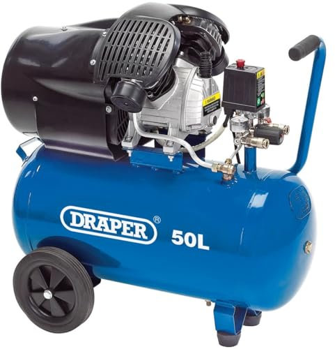 Draper 29355 Air Compressor, 50L, 230V, 2.2Kw , Blue