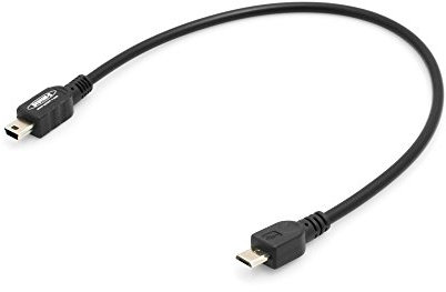 System-S - Cable Corto de Micro USB a Mini USB, Cable de Carga USB, 30 cm